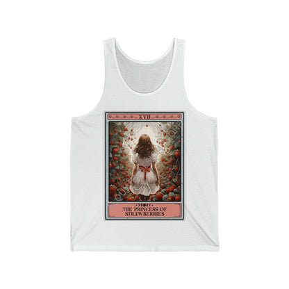 The Princess of Strawberries Tarot Card Tank Top, Strawberry