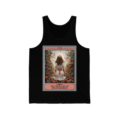 The Princess of Strawberries Tarot Card Tank Top, Strawberry