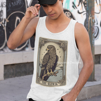 The Hawk Tarot Card Tank Top,  Birds of Prey