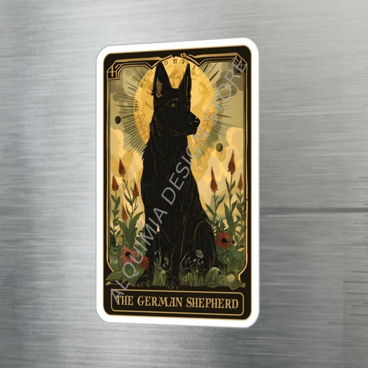 Black German Shepherd Stickers, 3" x 4"