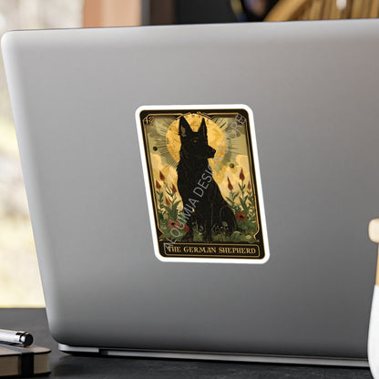 Black German Shepherd Stickers, 3" x 4"