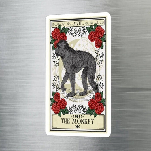 Monkey Tarot Card Sticker 3" x 4"