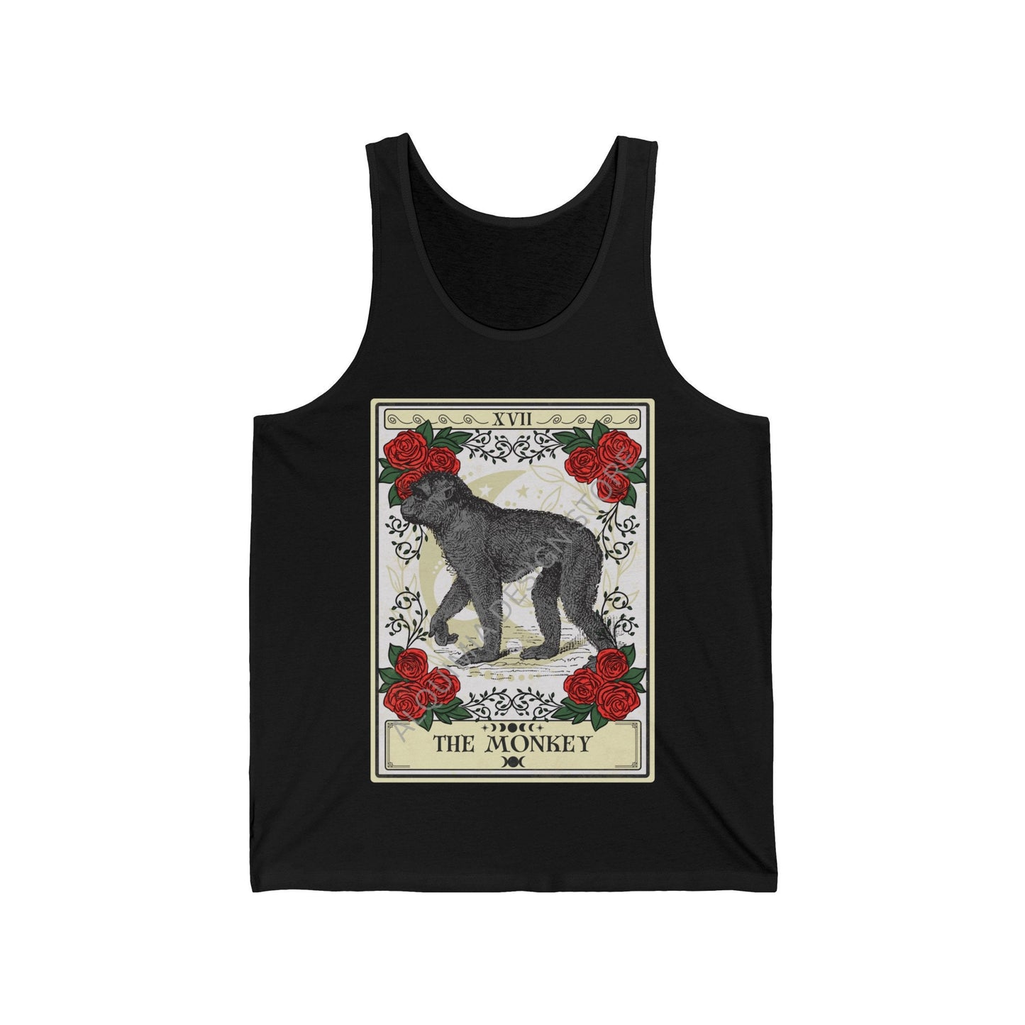 The Monkey Tarot Card Tank Top, Animal Lover