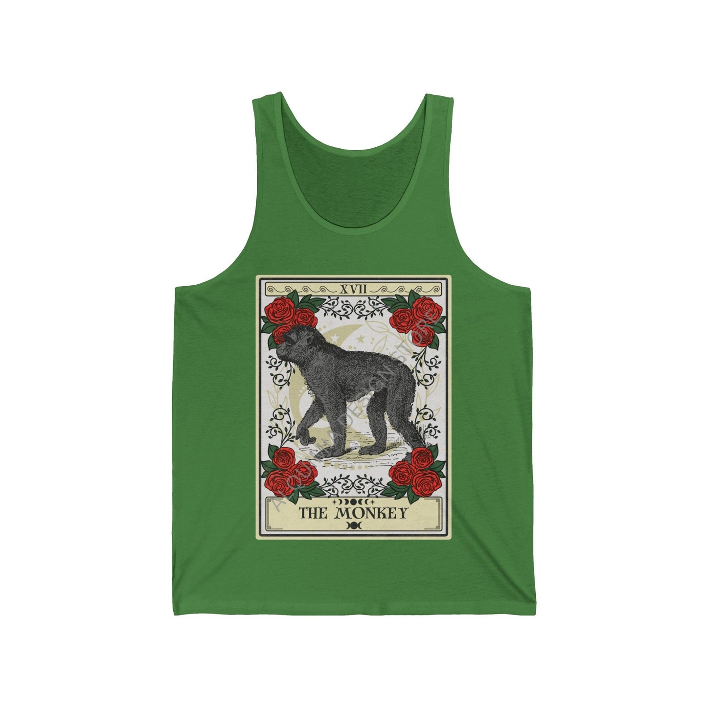 The Monkey Tarot Card Tank Top, Animal Lover