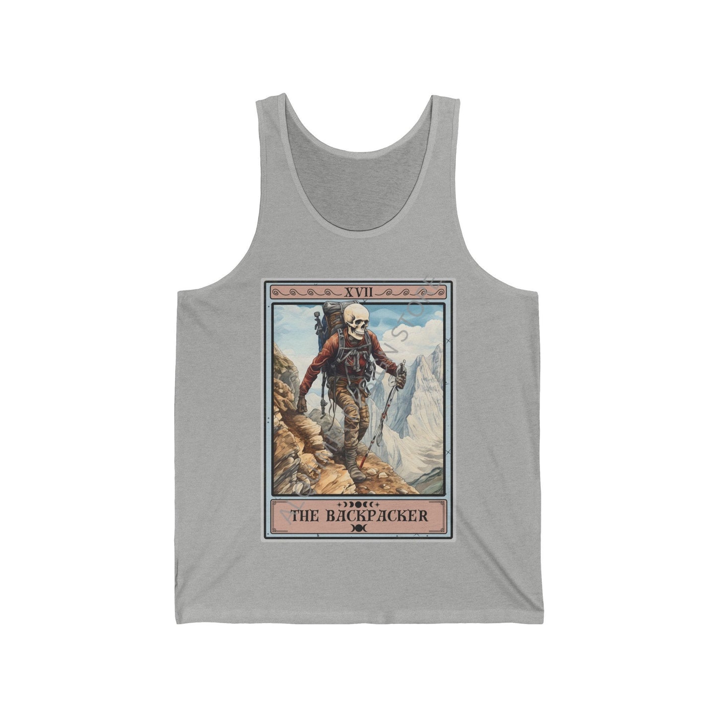 The Backpacker Tarot Card Tank Top, Hiking