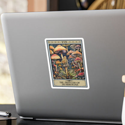 The Princess of Mushrooms Tarot Card Sticker 3" x 4"