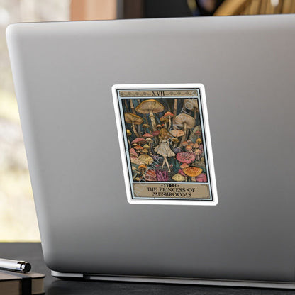 The Princess of Mushrooms Tarot Card Sticker 3" x 4"