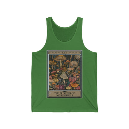 The Princess Of Mushrooms Tarot Card Tank Top, Mushroom Mycology