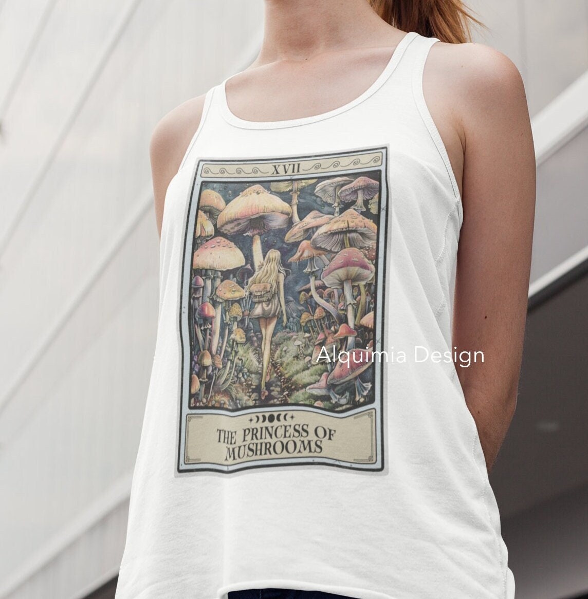 The Princess Of Mushrooms Tarot Card Tank Top