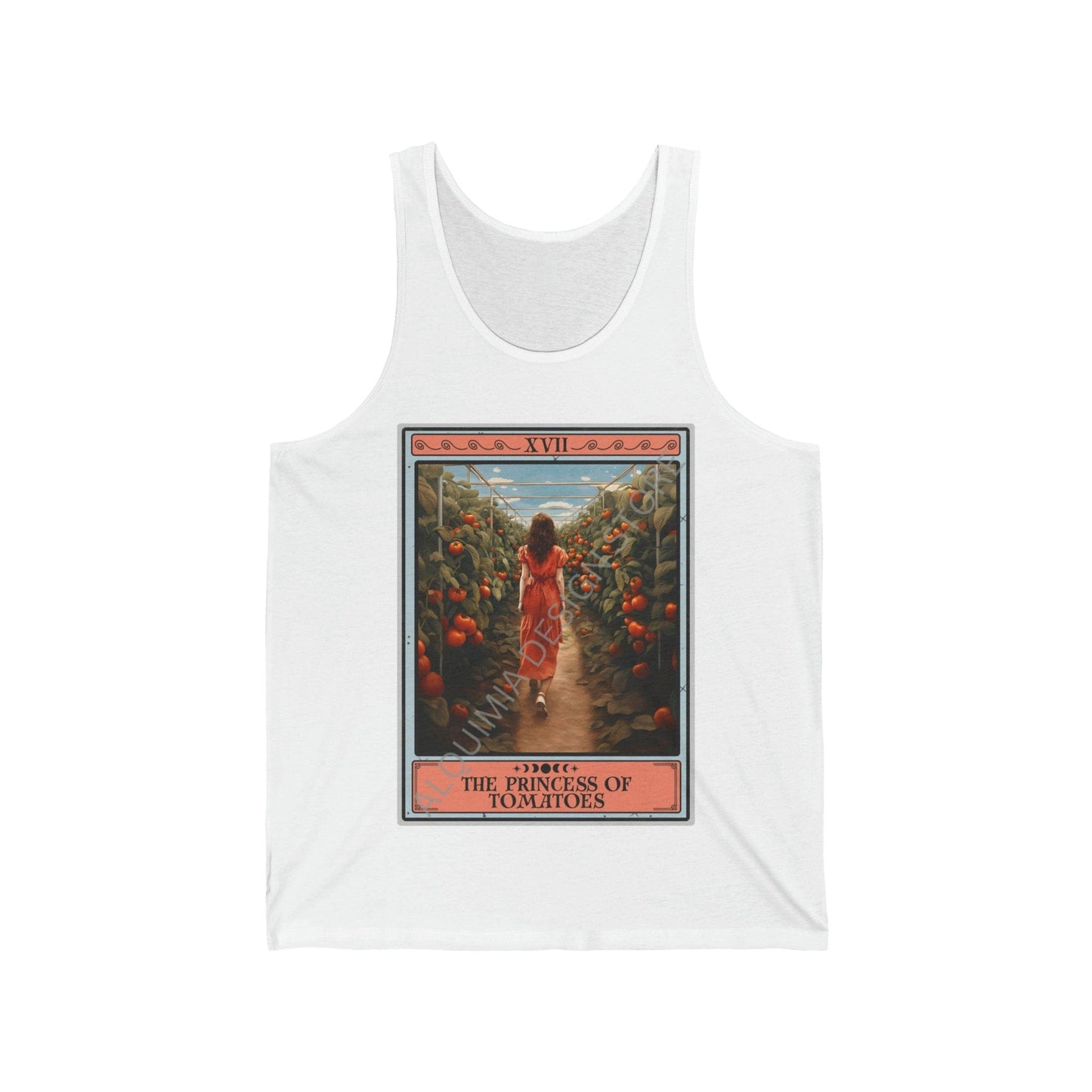 The Princess Of Tomatoes Tarot Card Tank Top, Tomato Vegetarian