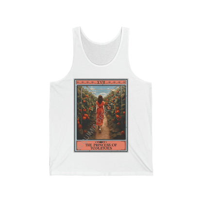 The Princess Of Tomatoes Tarot Card Tank Top, Tomato Vegetarian