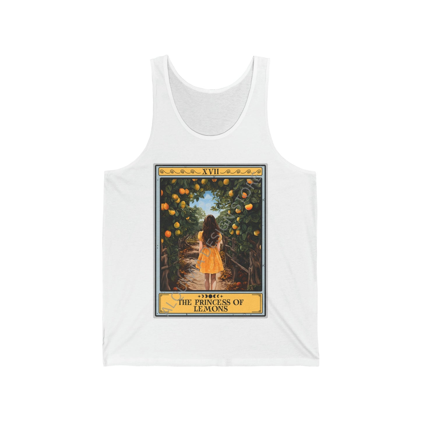 The Princess Of Lemons Tarot Card Tank Top, Lemon