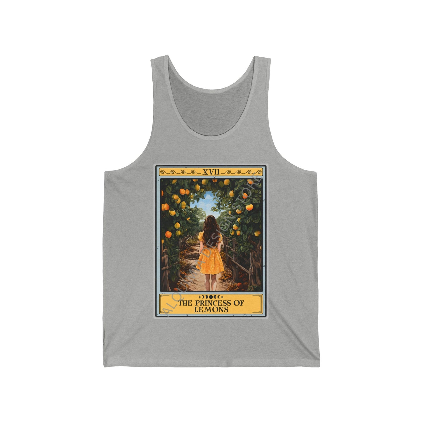 The Princess Of Lemons Tarot Card Tank Top, Lemon