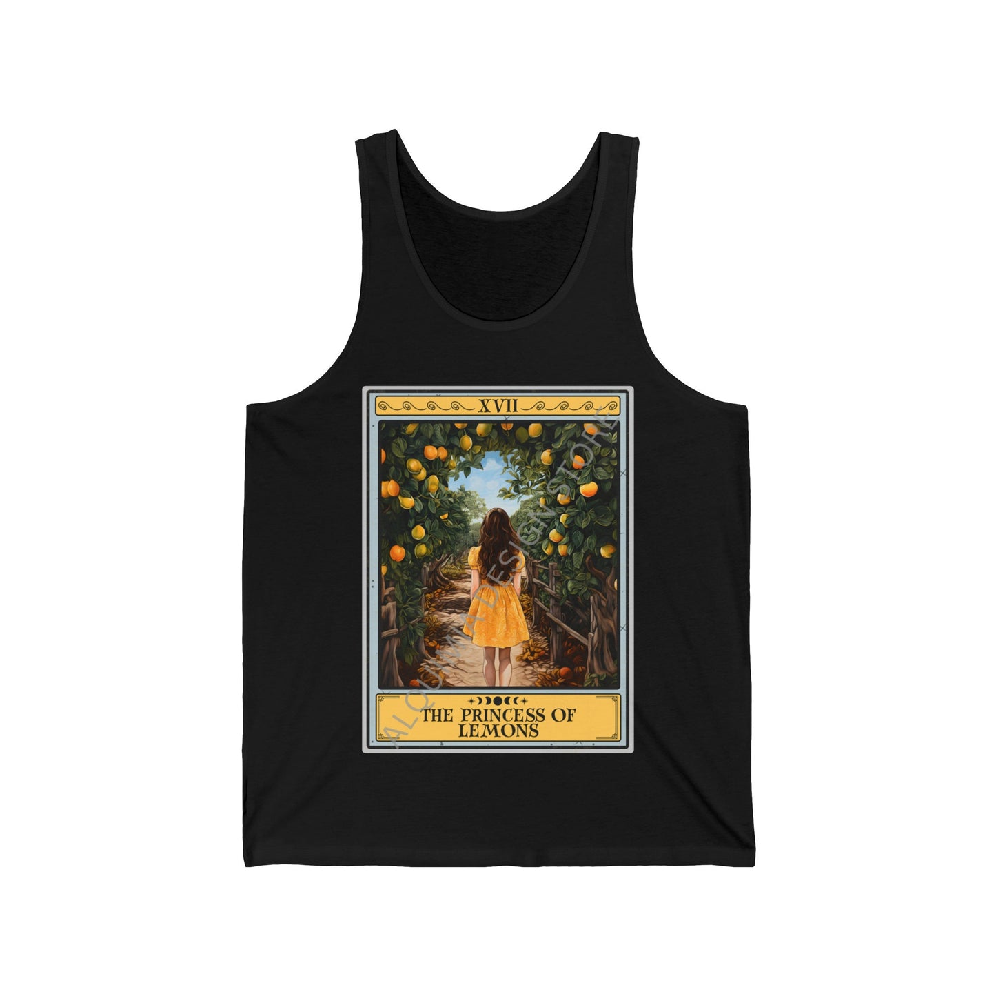 The Princess Of Lemons Tarot Card Tank Top, Lemon