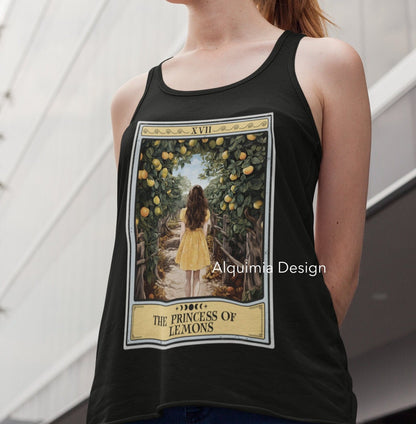 The Princess Of Lemons Tarot Card Tank Top, Lemon