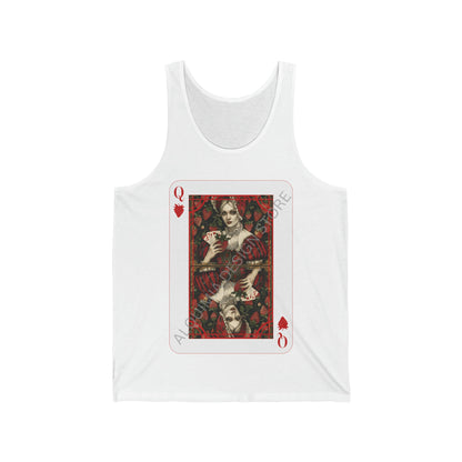 Queen of Strawberries Poker Card Tank Top, Strawberry