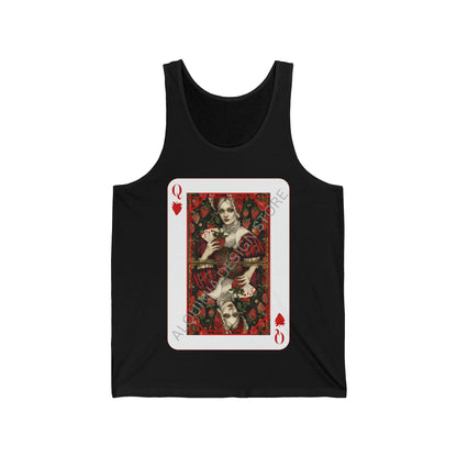 Queen of Strawberries Poker Card Tank Top, Strawberry