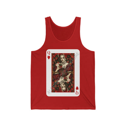 Queen of Strawberries Poker Card Tank Top, Strawberry