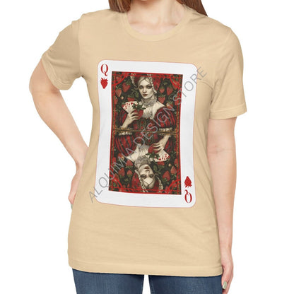 Queen of Strawberries Poker Card Shirt, Strawberry Lover