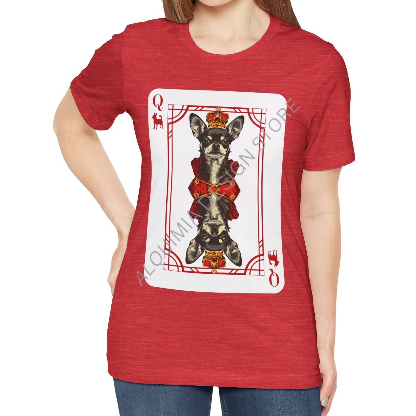 Queen of Chihuahua Poker Card Shirt