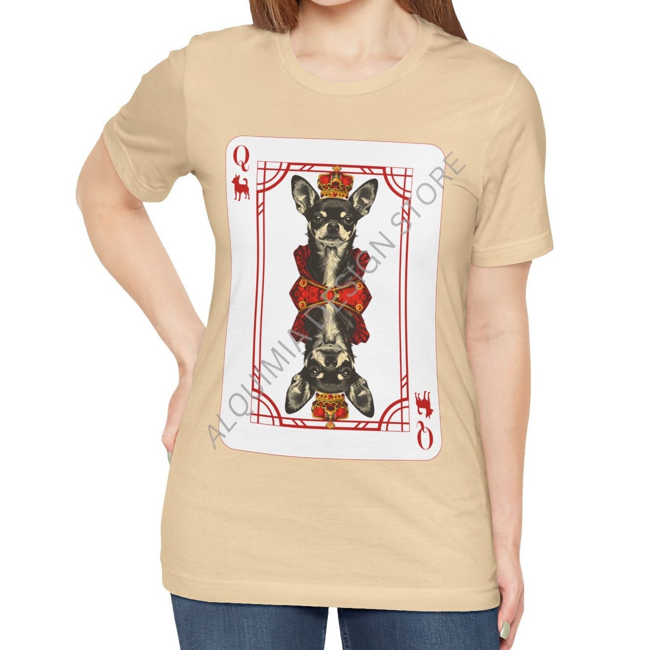 Queen of Chihuahua Poker Card Shirt