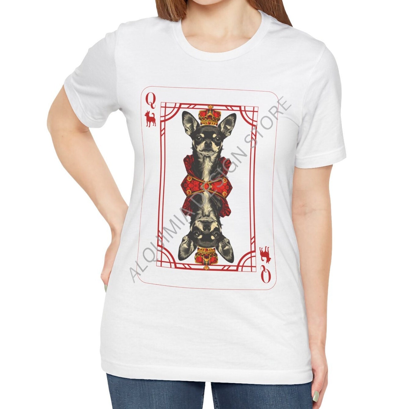 Queen of Chihuahua Poker Card Shirt