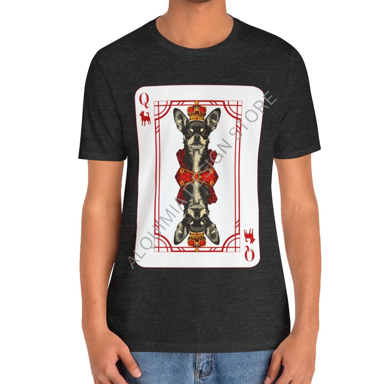 Queen of Chihuahua Poker Card Shirt