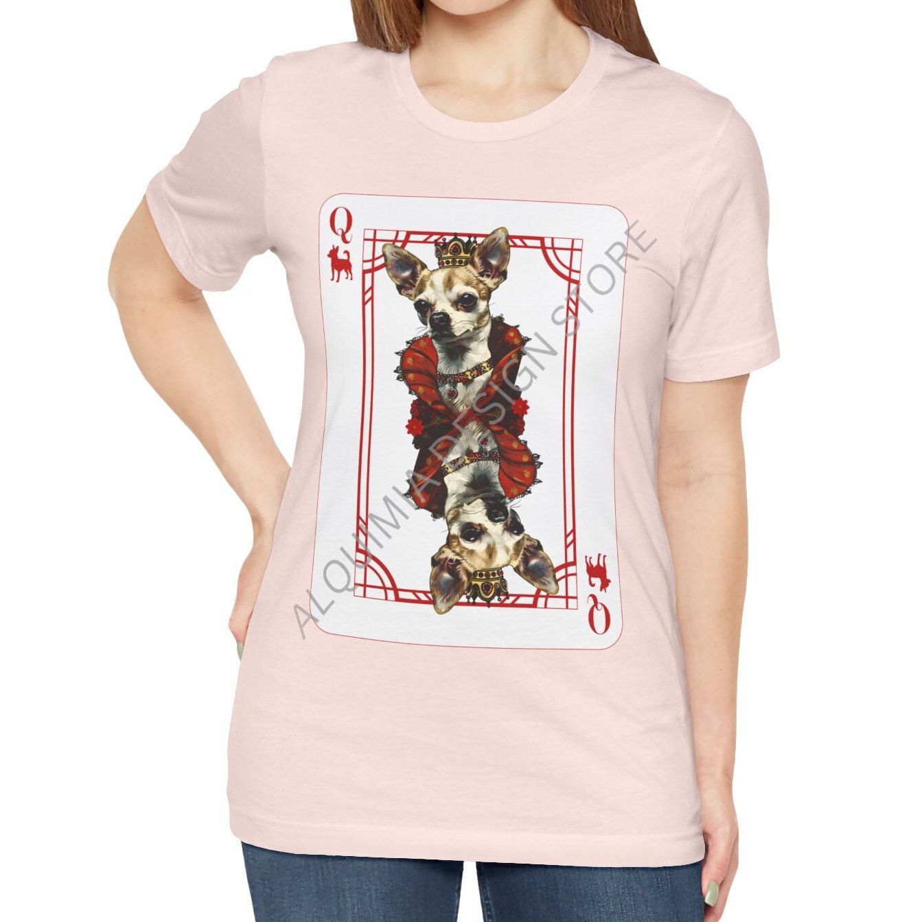 Queen of Chihuahua Card Shirt