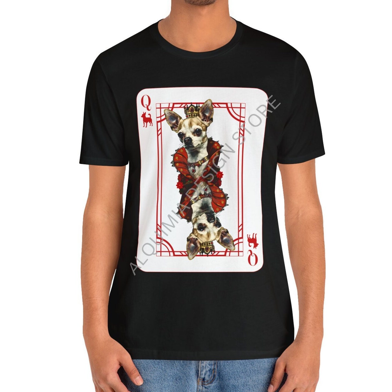 Queen of Chihuahua Card Shirt