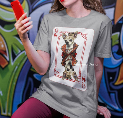 Queen of Chihuahua Card Shirt