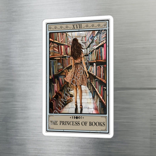 The Princess of Books Tarot Card Sticker, 3" x 4"