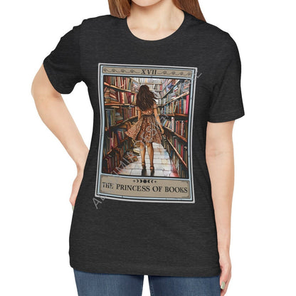 The Princess of Books Tarot Card Shirt, Book Reading