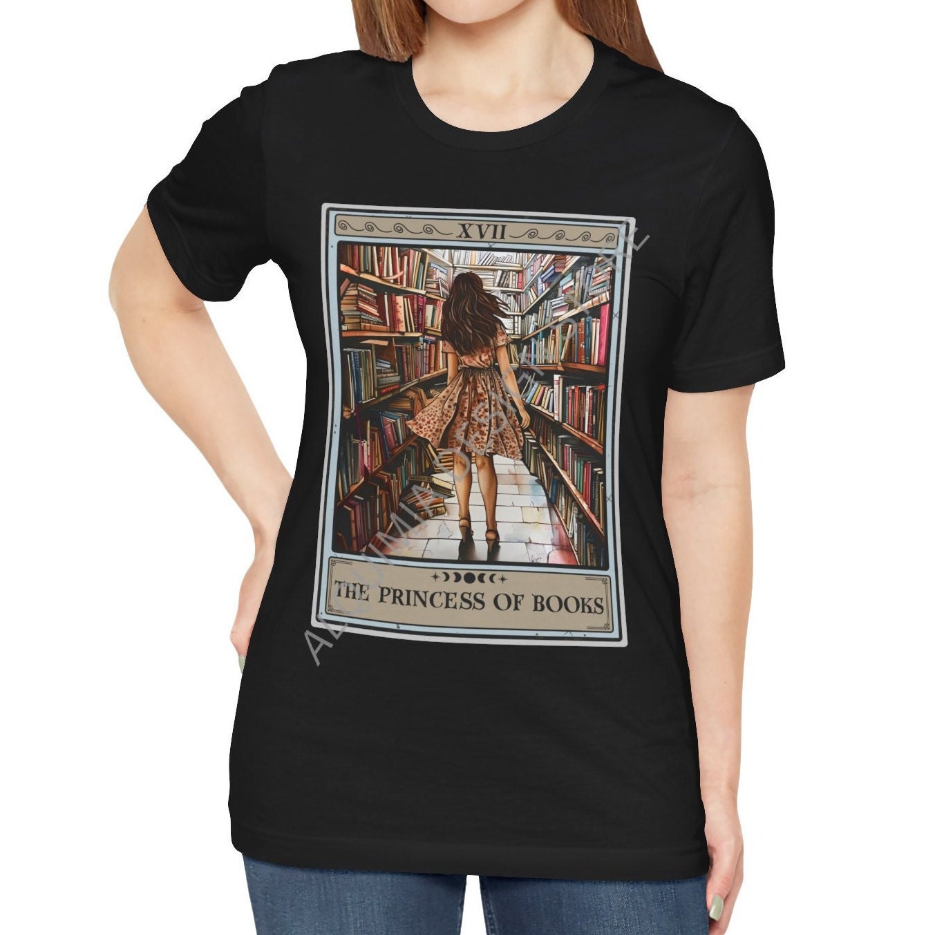 The Princess of Books Tarot Card Shirt, Book Reading