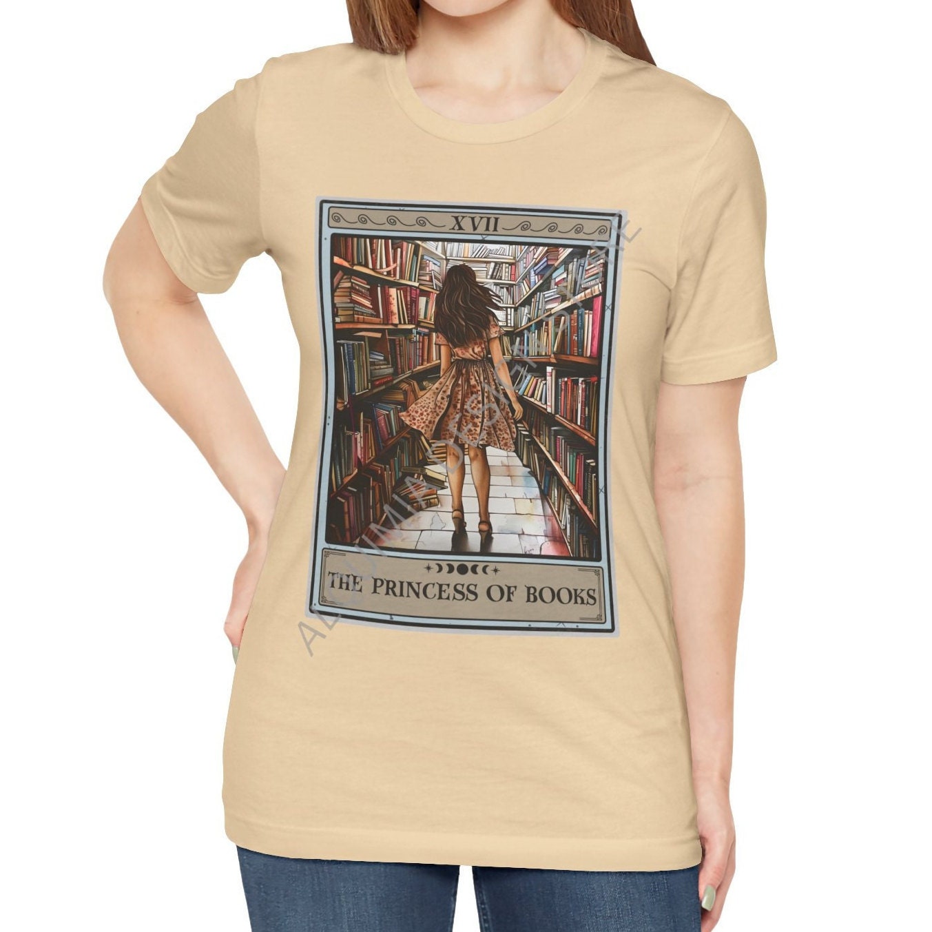 The Princess of Books Tarot Card Shirt, Book Reading
