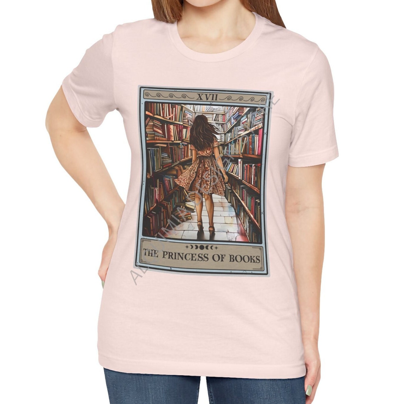The Princess of Books Tarot Card Shirt, Book Reading