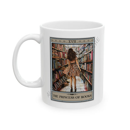 The Princess of Books Tarot Card Mug, Book Lover