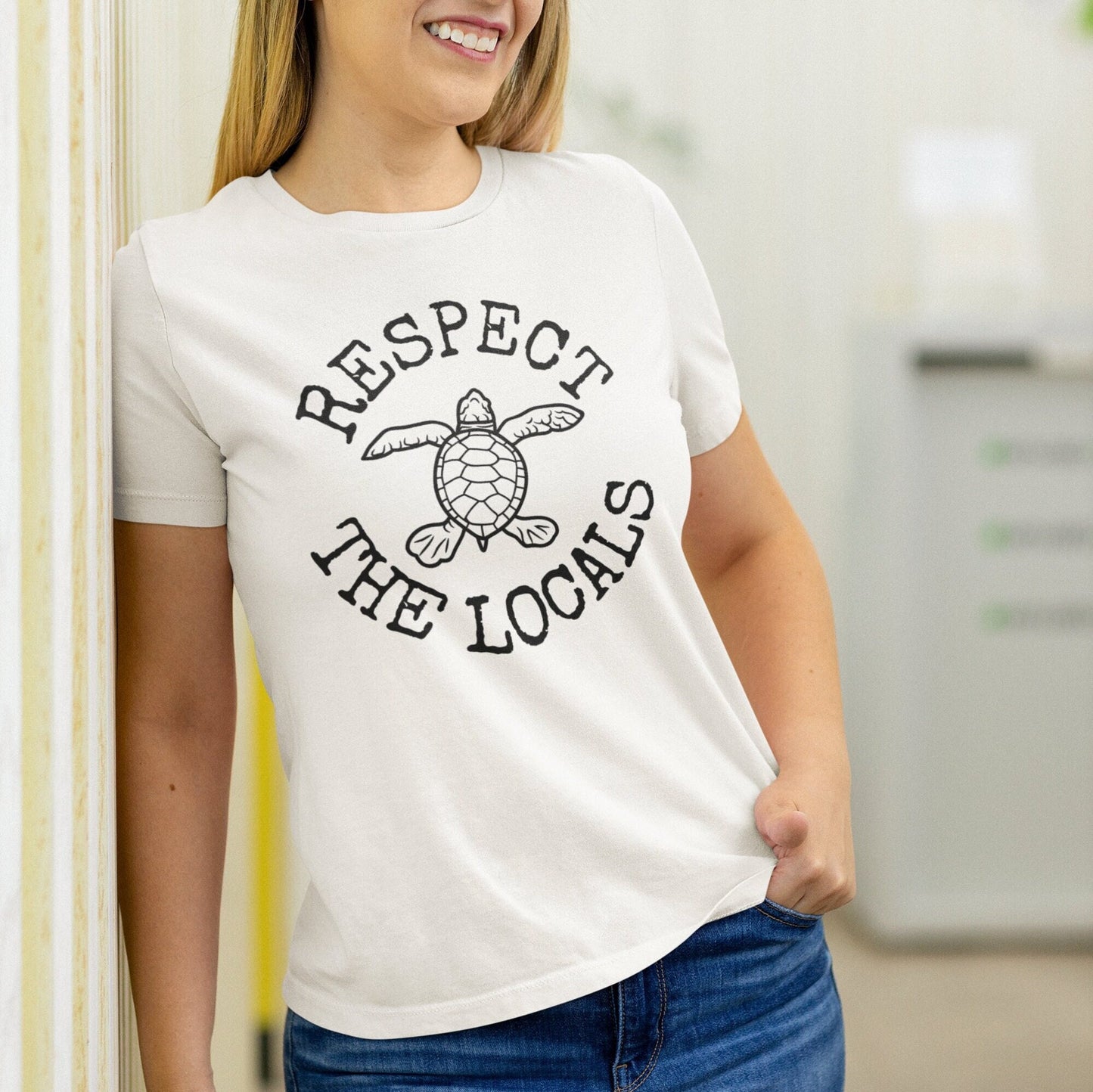 Respect the Locals Sea Turtle T-Shirt, Ocean Lover