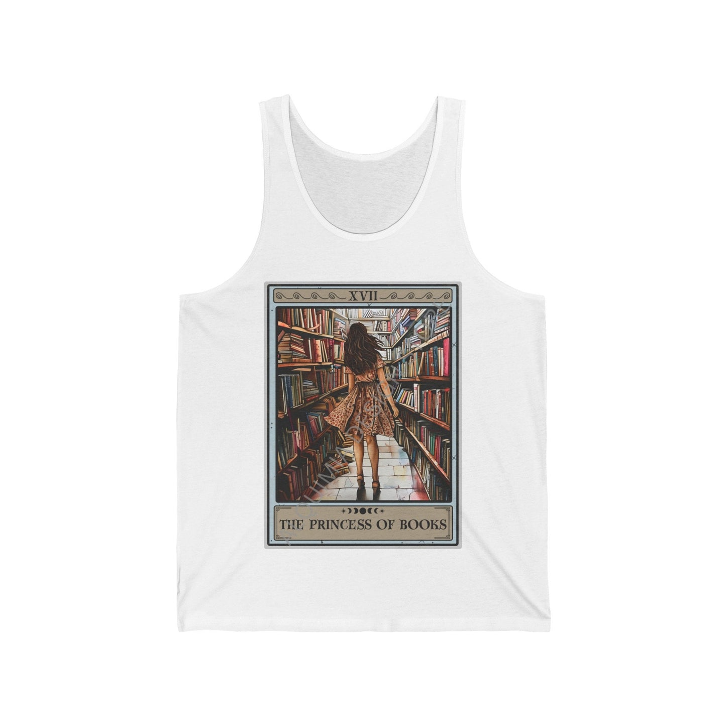 The Princess of Books Tarot Card Tank Top, Book Lover