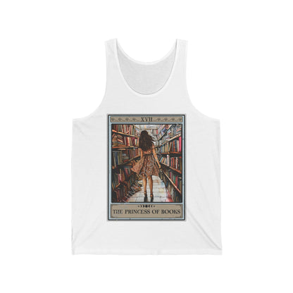 The Princess of Books Tarot Card Tank Top, Book Lover