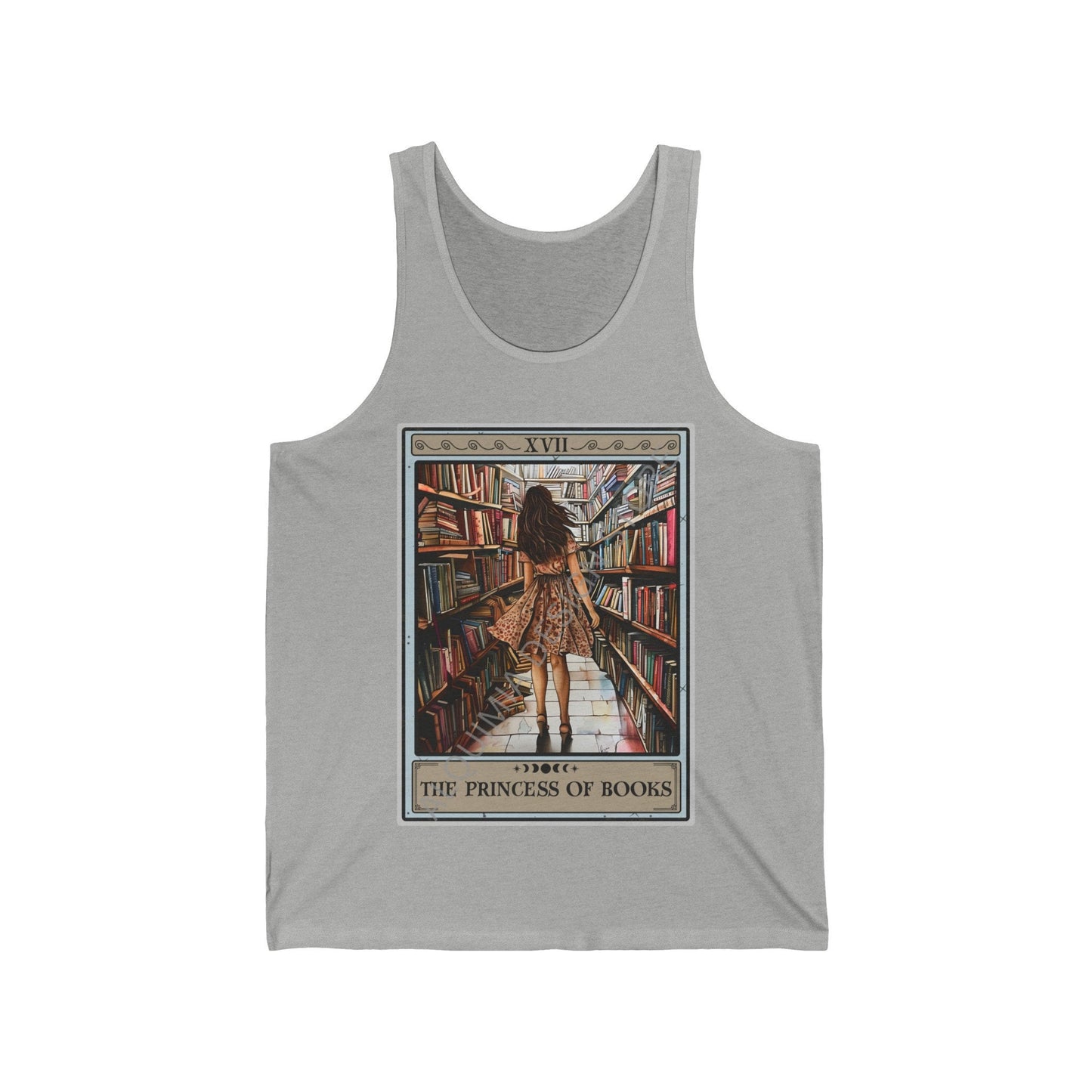 The Princess of Books Tarot Card Tank Top, Book Lover