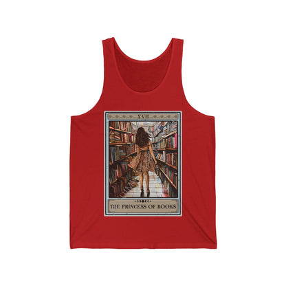 The Princess of Books Tarot Card Tank Top, Book Lover