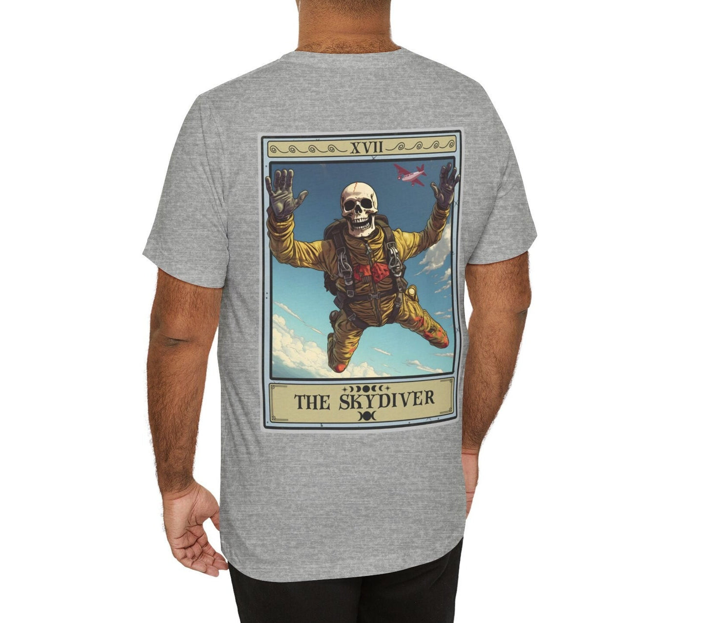 The Skydiver Tarot Card Shirt, BACK PRINT Skydiving