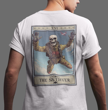 The Skydiver Tarot Card Shirt, BACK PRINT Skydiving