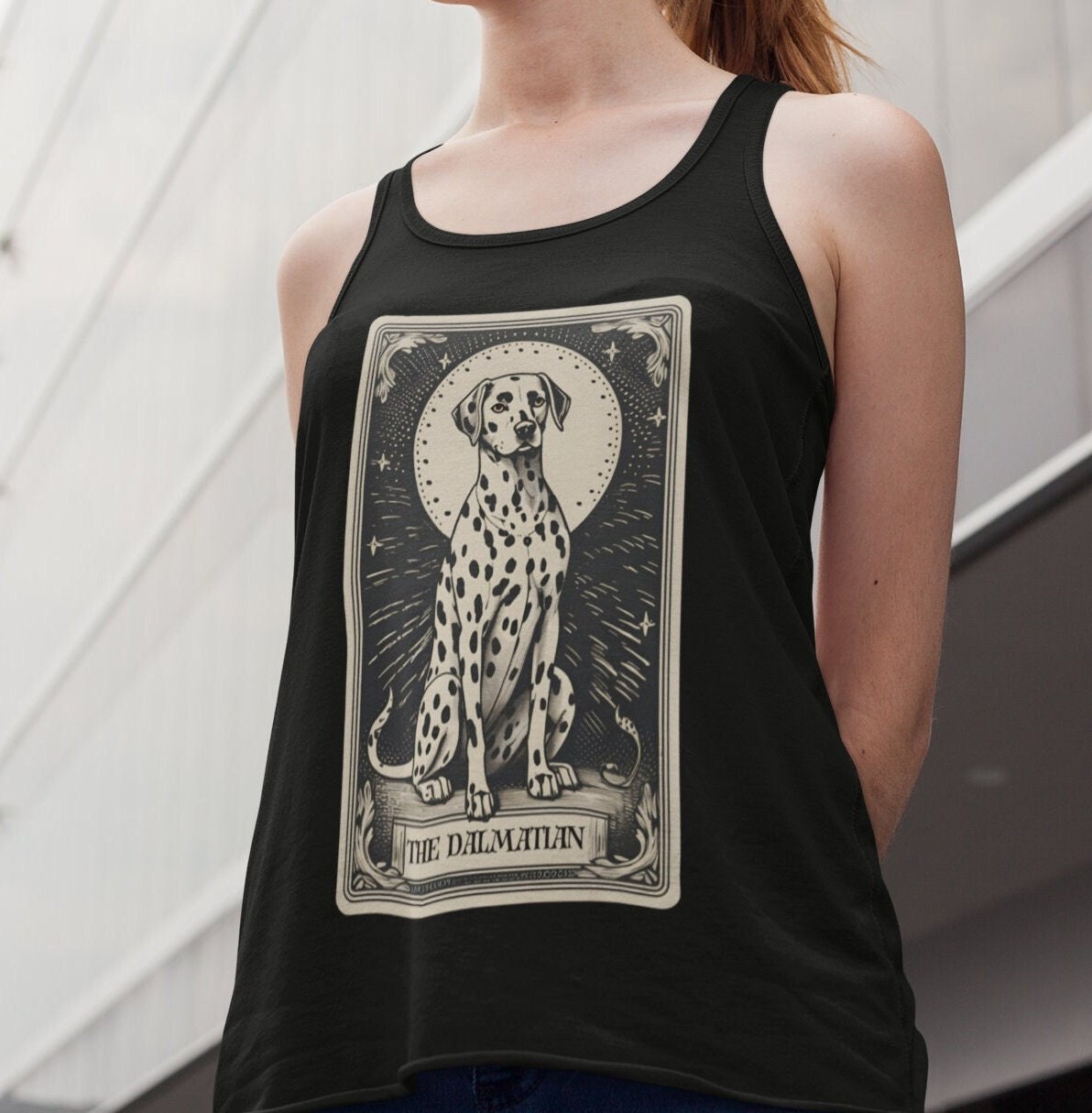 The Dalmatian Dog Tarot Card Tank Top