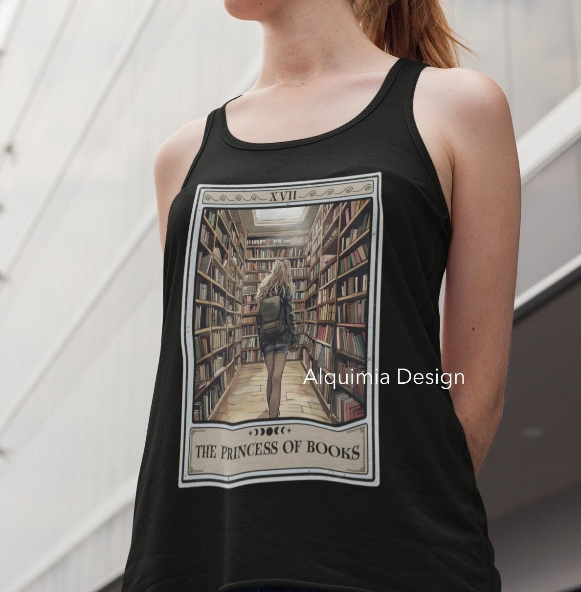 The Princess of Books Tarot Card Tank Top