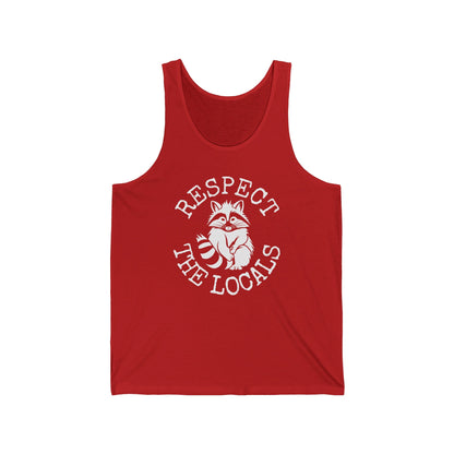 Respect The locals Raccoon Tank Top, Animal Lover