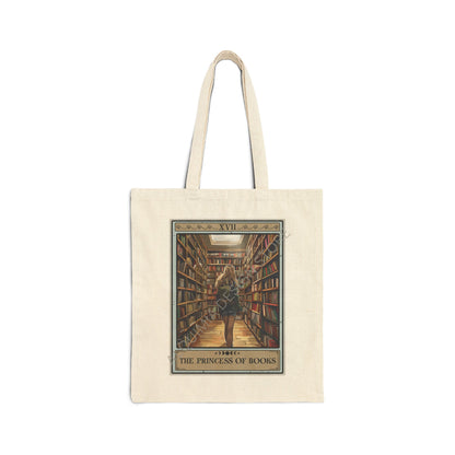 The Princess Of Books Tarot Card Tote Bag, Book Reader 15" x 16"