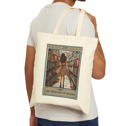 The Princess Of Books Tarot Card Tote Bag 15" x 16"