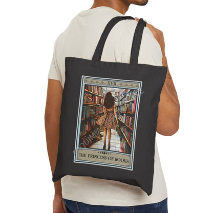 The Princess Of Books Tarot Card Tote Bag 15" x 16"