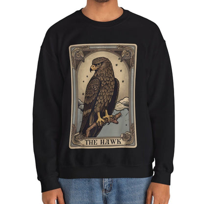 The Hawk Tarot Card Sweatshirt, Birds of Prey